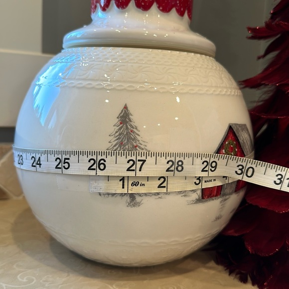 ⛄️Country Winter Scene Canister & Matching Serving Plate - Picture 10 of 10